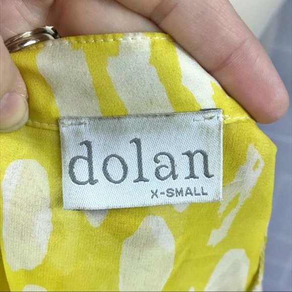Dolan Lemon yellow silk blouse XS - Picture 3 of 4